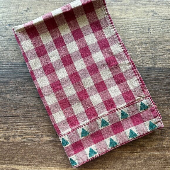 Vintage Christmas Kitchen Towel, Christmas Towel, Rustic Themed Holiday Towel - Picture 1 of 5